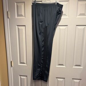 adidas Dark Gray Joggers with Black Stripes